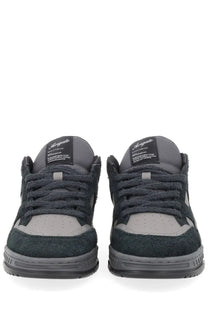 AXEL ARIGATO men’s sneaker area black with dark gray and charcoal suede textured distressed finish and light gray panels