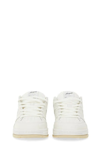Axel Arigato men’s white argyle low-top sneakers with clean minimalist design and subtle beige soles