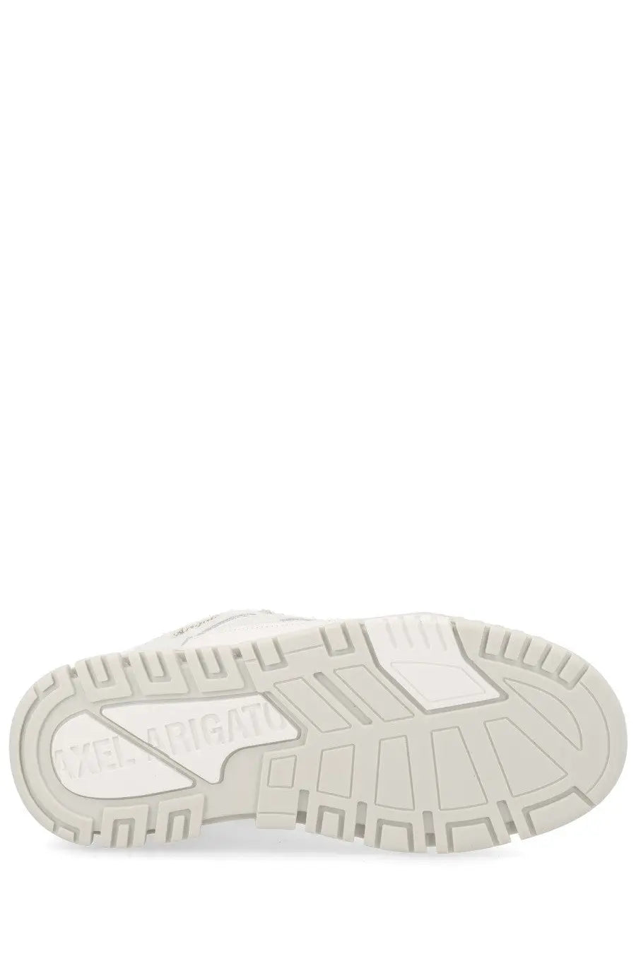 Axel arigato men’s sneaker area white with a white rubber sole embossed with velarigati branding