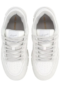 Axel arigato men’s white sneakers with chunky sole suede laces and perforated toe box featuring agl airatto branding