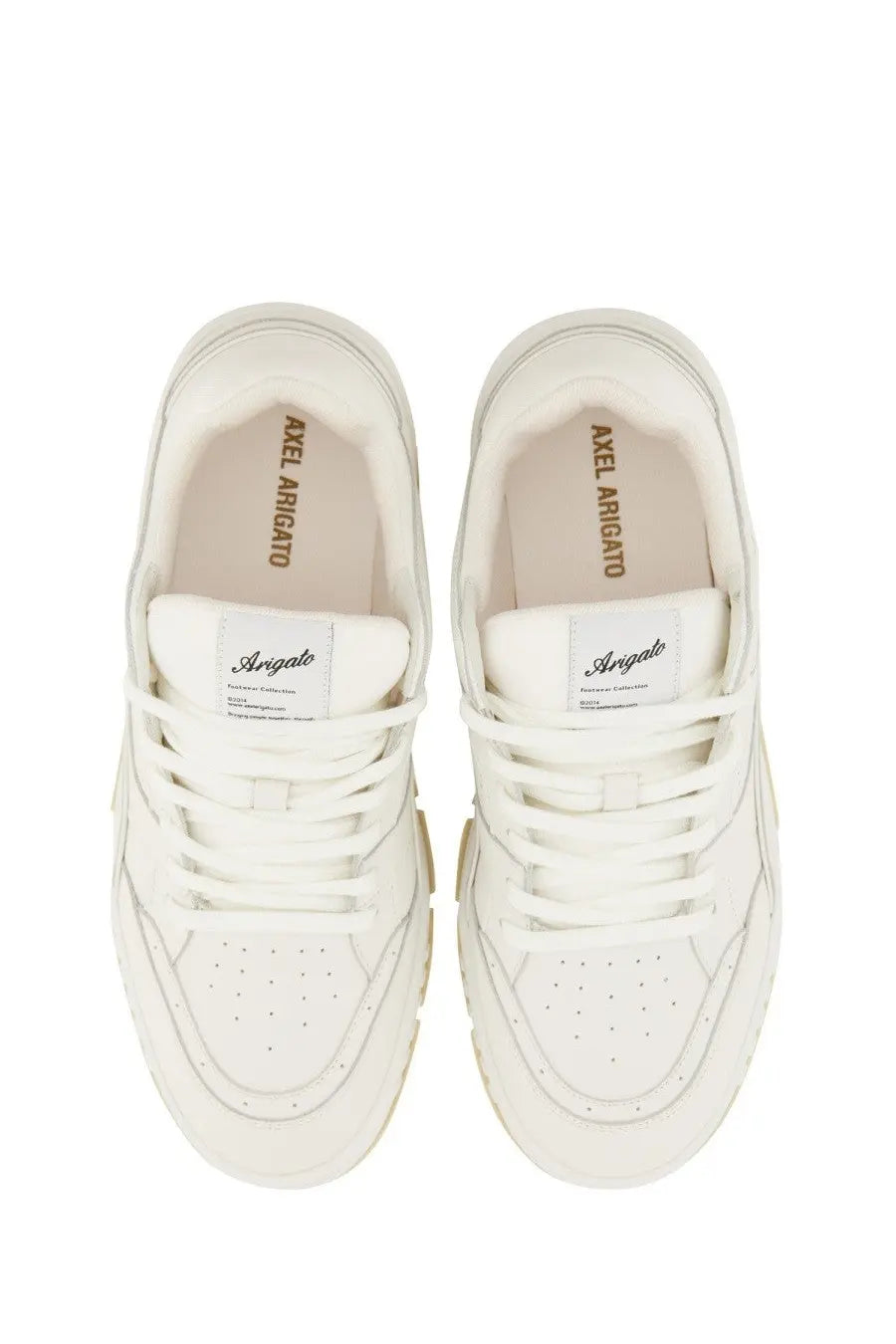 Axel arigato men’s sneaker area white with clean minimalist design and subtle perforations on the toe box