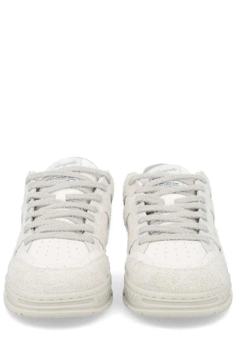 Axel Arigato men’s sneaker Area white white suede with a textured slightly distressed finish and matching laces