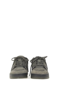 Axel Arigato men’s sneaker clay grey gray suede low-top with matching laces and dark rubber sole