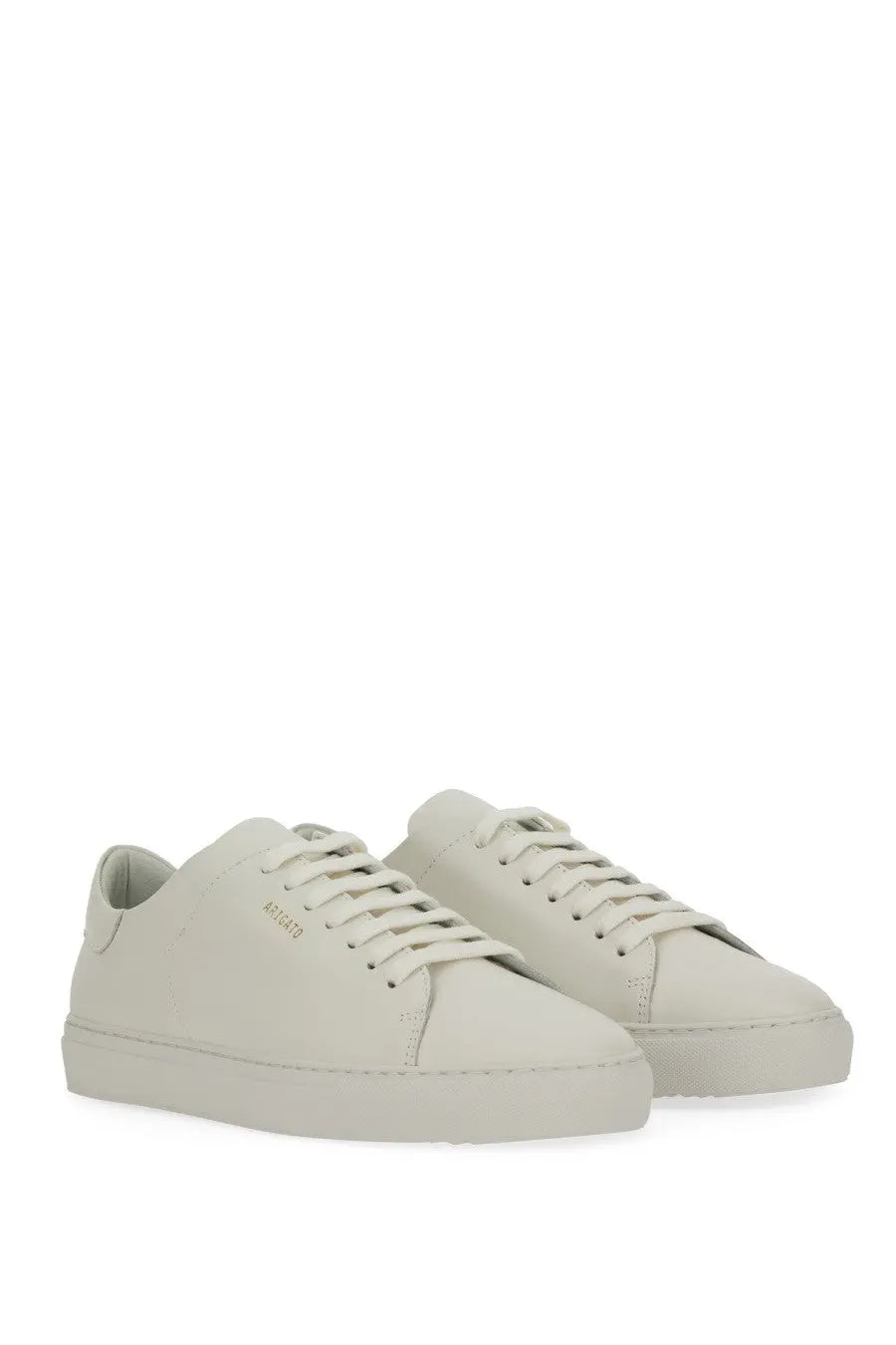 Axel Arigato men’s sneaker clean white cream-colored suede low-top with minimalist design and subtle side branding