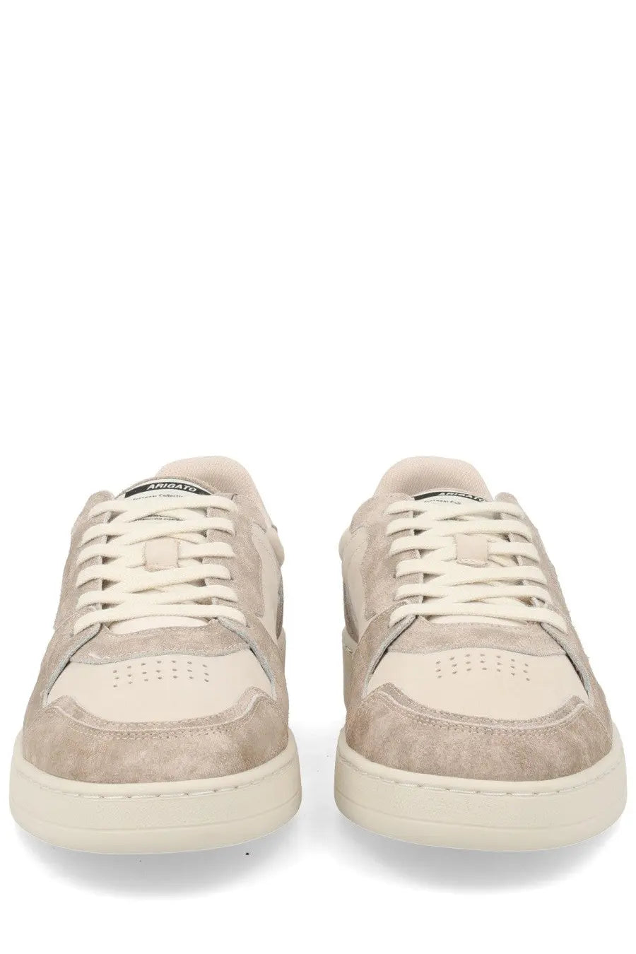 Axel Arigato men’s sneaker dice beige low-top with beige suede and cream leather minimalist design