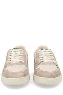 Axel Arigato men’s sneaker Dice beige featuring beige suede and cream leather low-top minimalist design