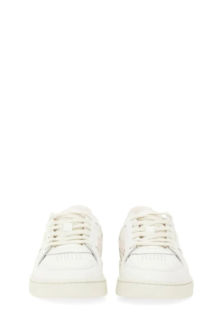 Axel Arigato women’s Dice Stripe sneaker white leather with subtle perforations and matching laces