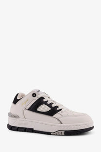 Axel arigato women’s leather sneakers black low-top with perforated mesh panel leather upper and rubber sole