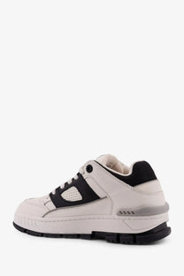Axel Arigato women’s leather sneakers black with chunky sole mesh panel and leather accents in white and black