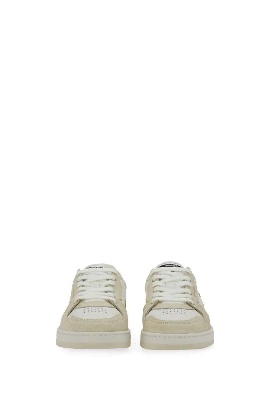 Axel Arigato women’s says lo bee bird sneaker in cream suede and leather with white laces and rubber sole