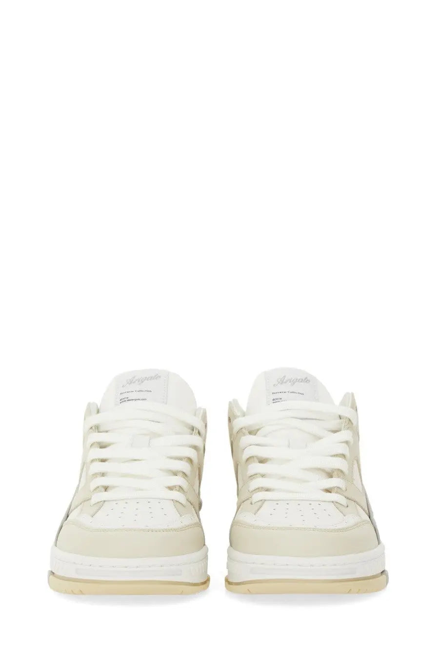 Axel Arigato women’s sneaker lo area white low-top with white and beige leather minimalist design