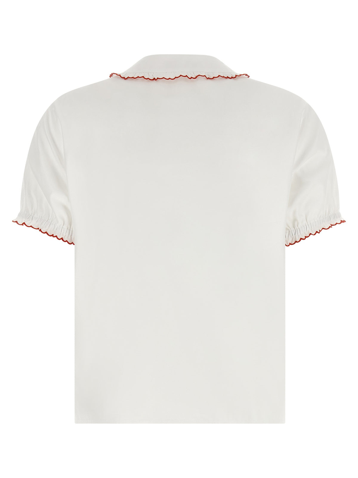 Miu Miu Baby Collar Shirt Red