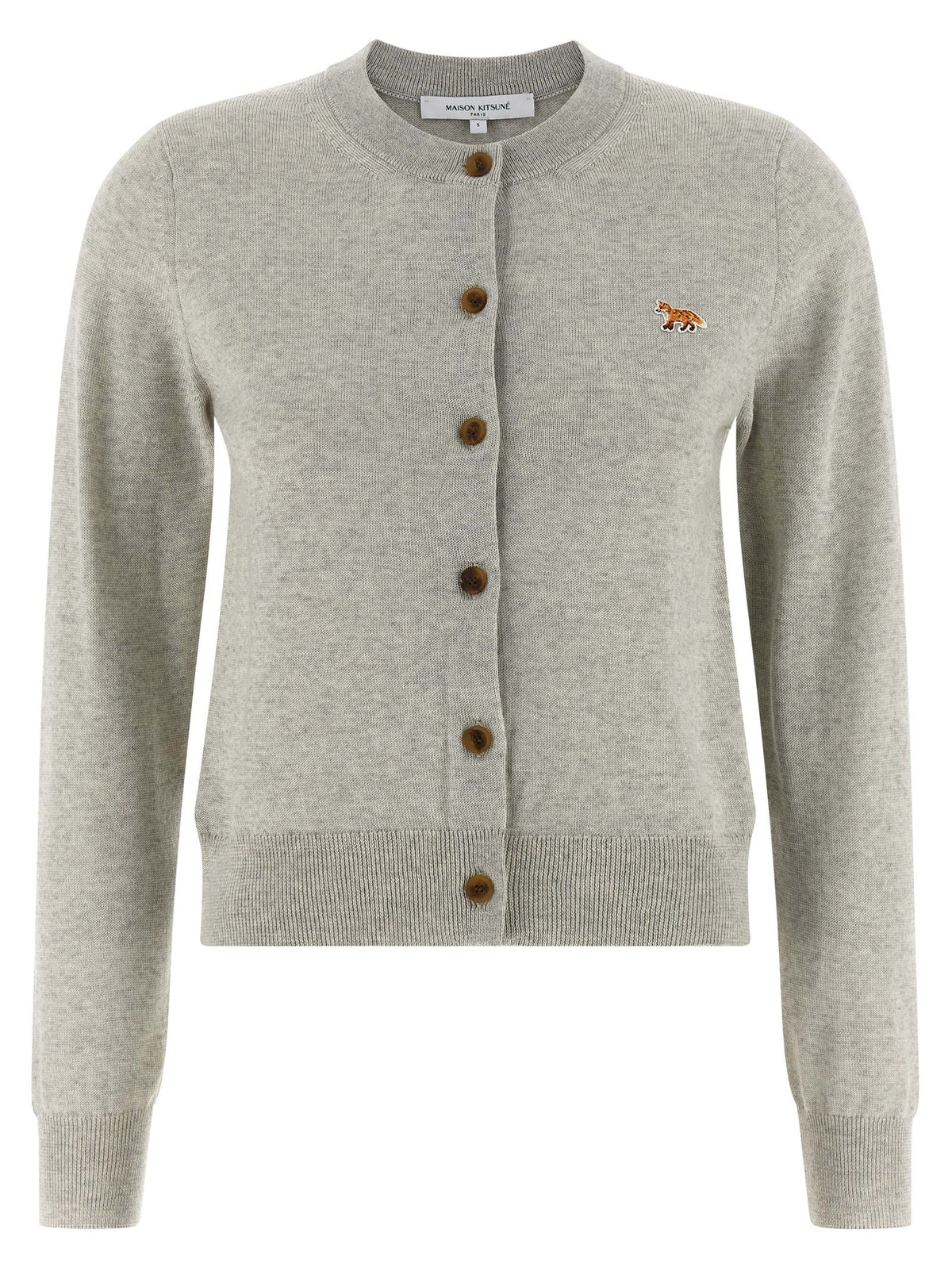 Maison Kitsuné Baby Fox Cardigan Grey