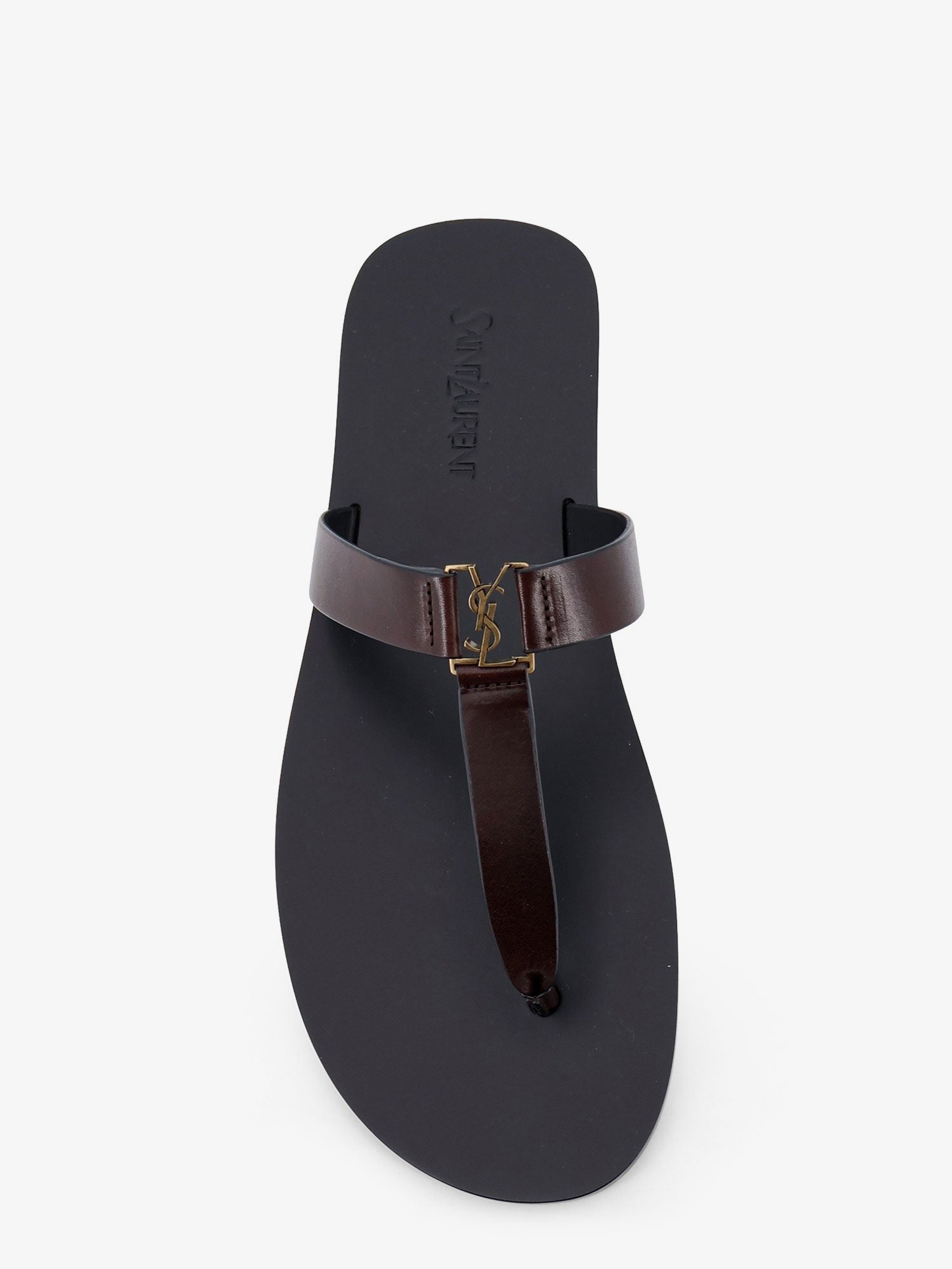 Saint Laurent Men's Babylone Sandals Brown