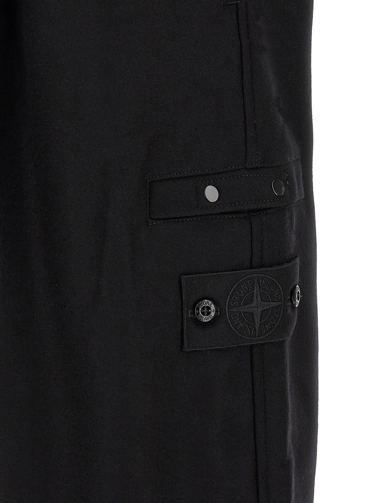 Stone Island Badge Stone Island Ghost Cargo Pants Black