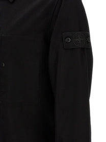 Stone Island Badge Stone Island Ghost Overshirt Black