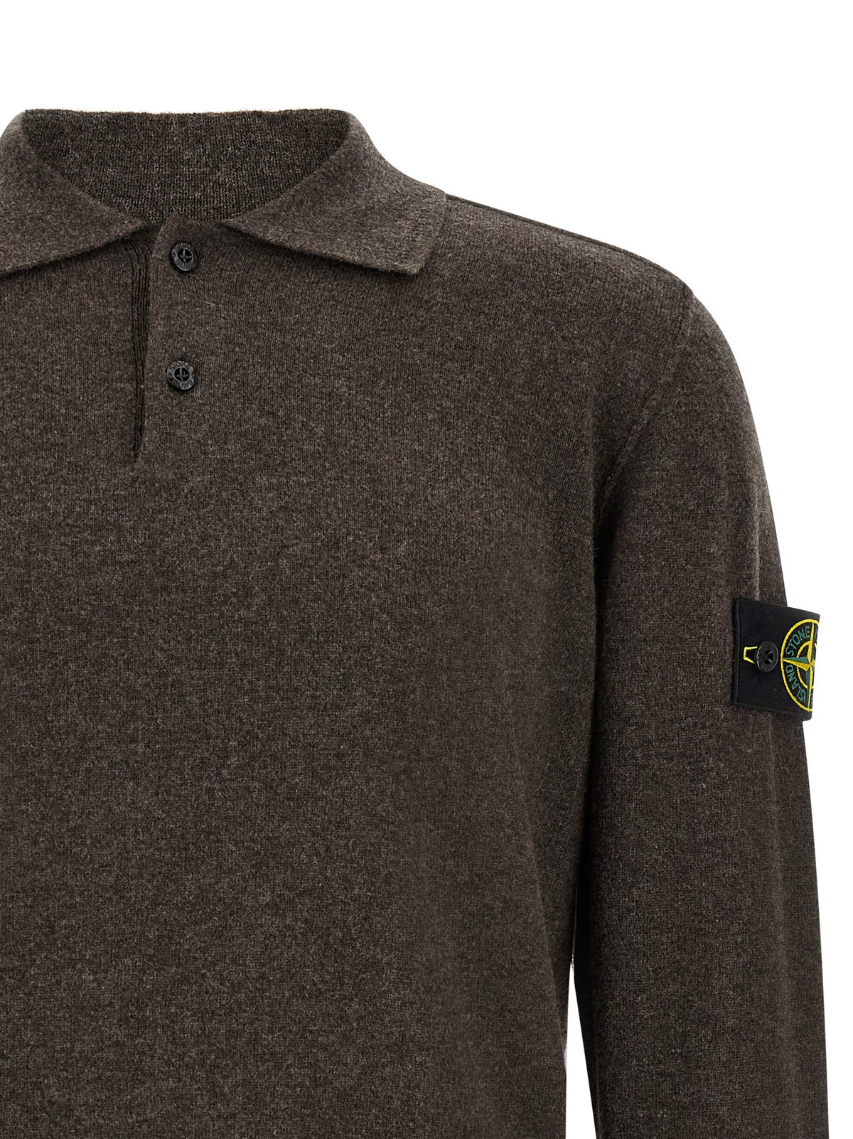 Stone Island Badge Stone Island Polo Shirt Brown