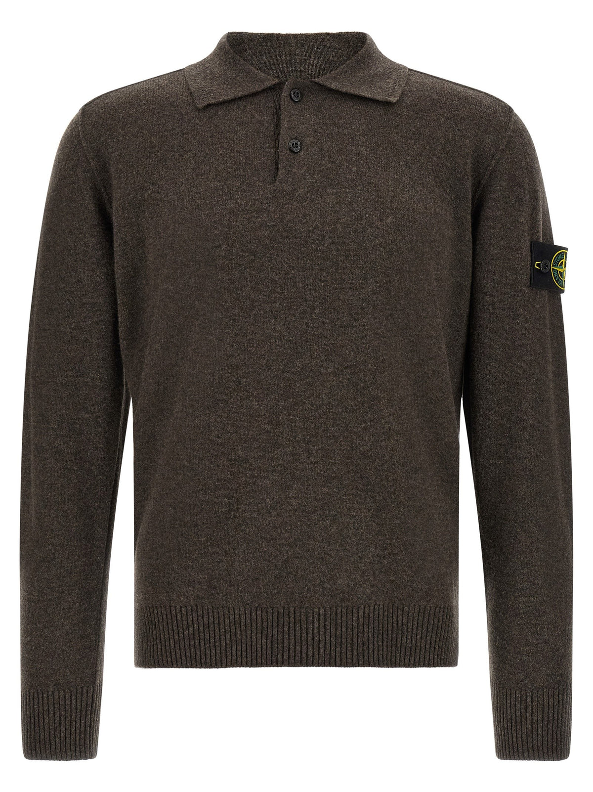 Stone Island Badge Stone Island Polo Shirt Brown