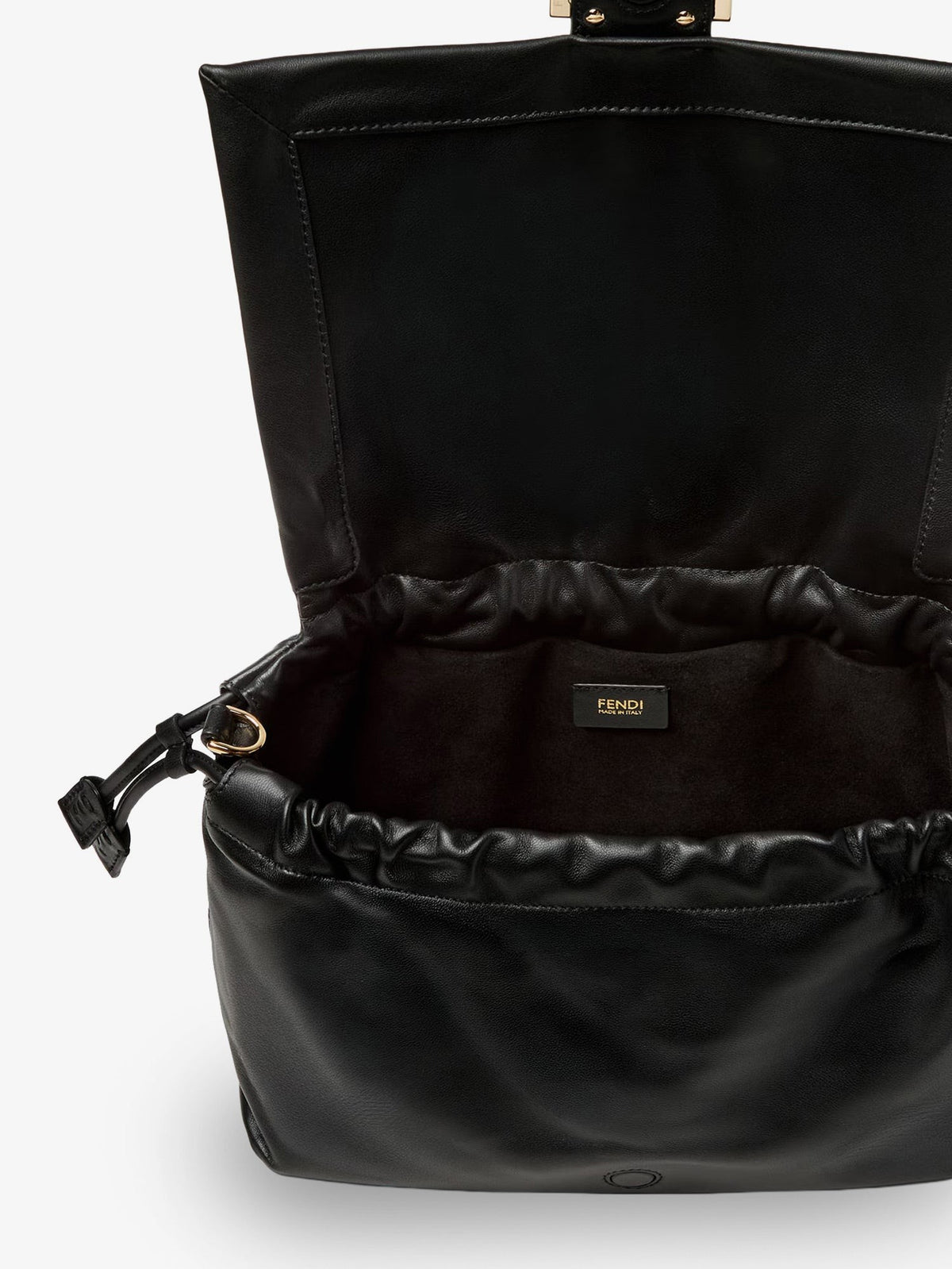 Fendi Women's Baguette Soft Large Leather Bag Black