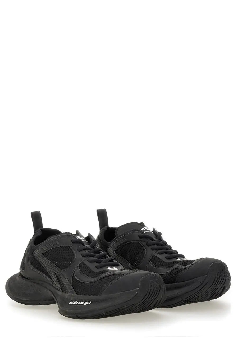 Balenciaga men’s circuit sneaker black with chunky sole and black mesh upper for casual wear