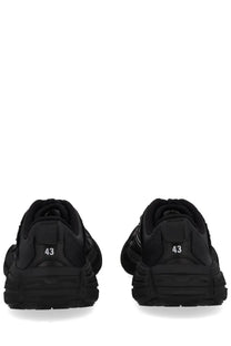 Balenciaga men’s monday shoe sneaker black with chunky textured sole and reinforced heel tab showing number 43 viewed from back