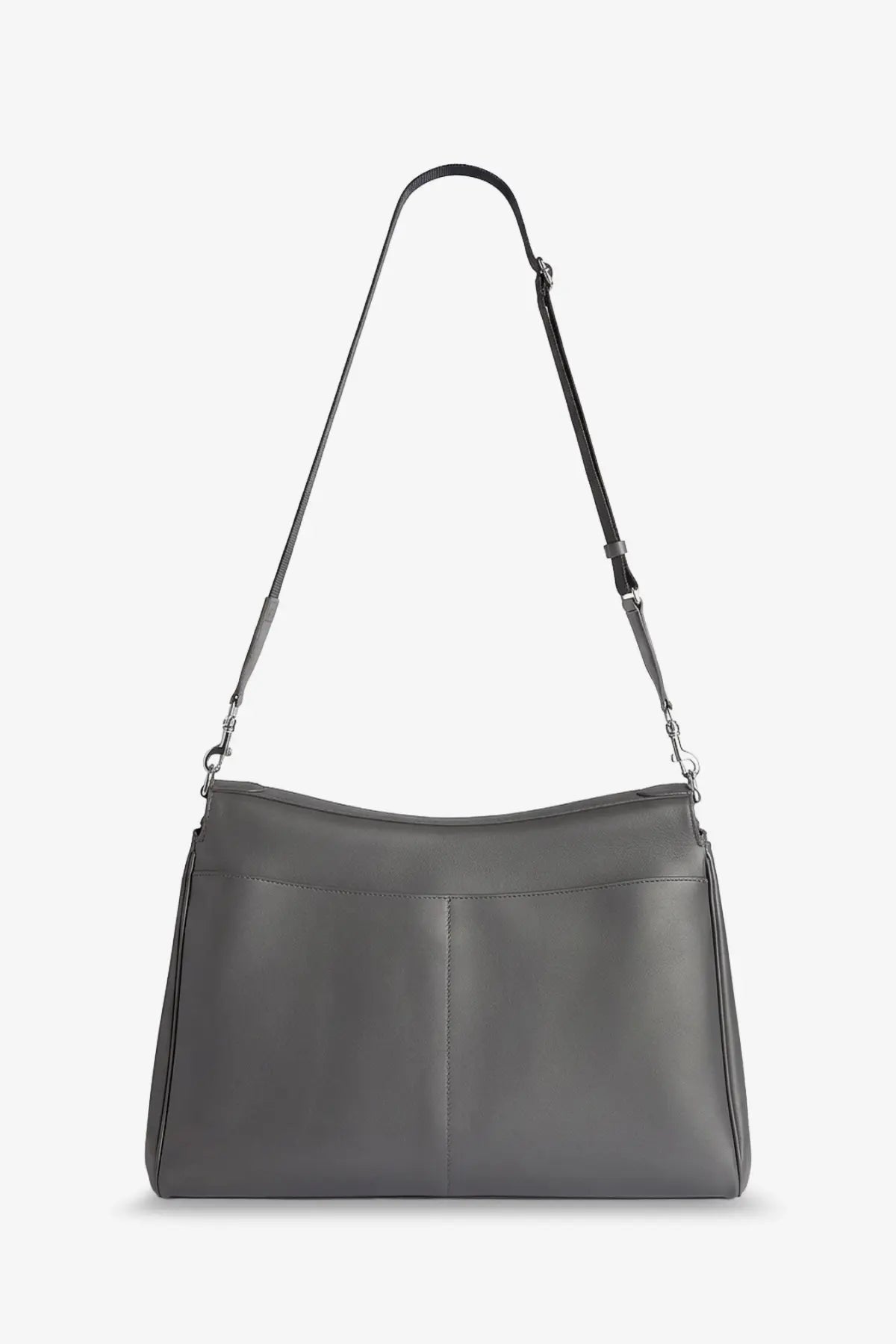 Balenciaga men’s rodeo messenger leather crossbody bag in sleek dark gray with minimalist design and adjustable strap