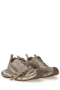 Balenciaga men’s sneaker 3xl white in beige and metallic silver with mesh leather and rubber details