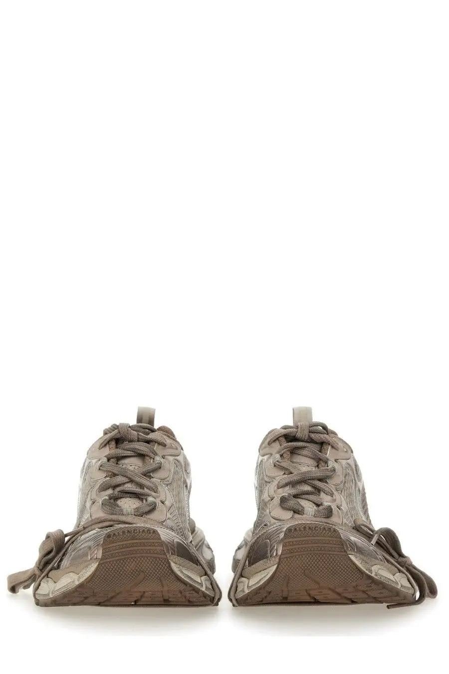Balenciaga men’s sneaker 3xl white featuring beige triple s design with textured layered upper and chunky rubber soles