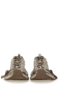 Balenciaga men’s sneaker 3xl white featuring beige triple s design with textured layered upper and chunky rubber soles