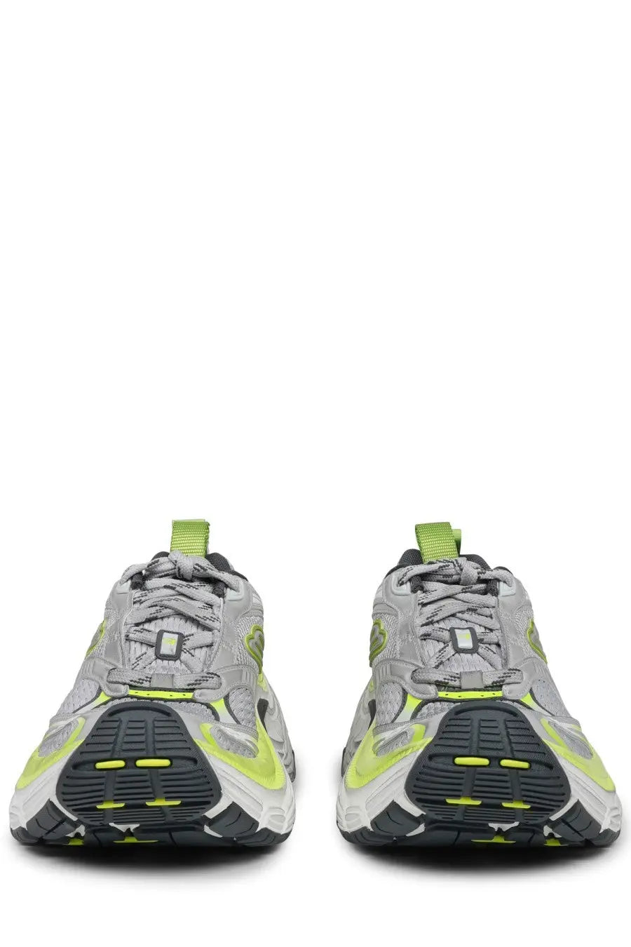 Balenciaga men’s sneaker 6xl multicolor gray and neon green chunky sneakers with textured upper and angular design