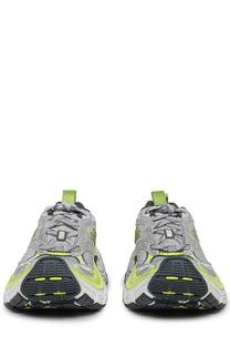 Balenciaga men’s sneaker 6xl multicolor gray and neon green chunky sneakers with textured upper and angular design