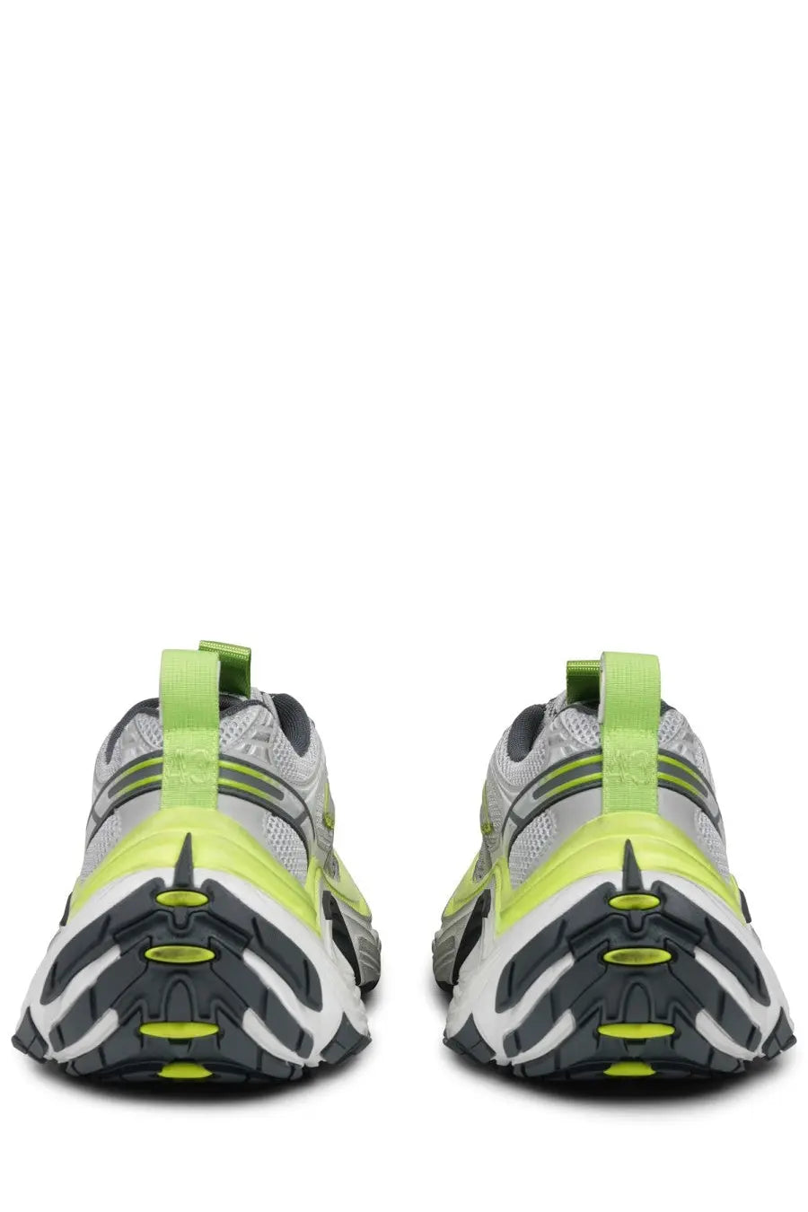Balenciaga men’s sneaker 6xl with vibrant neon green and gray chunky design and bold textured sole