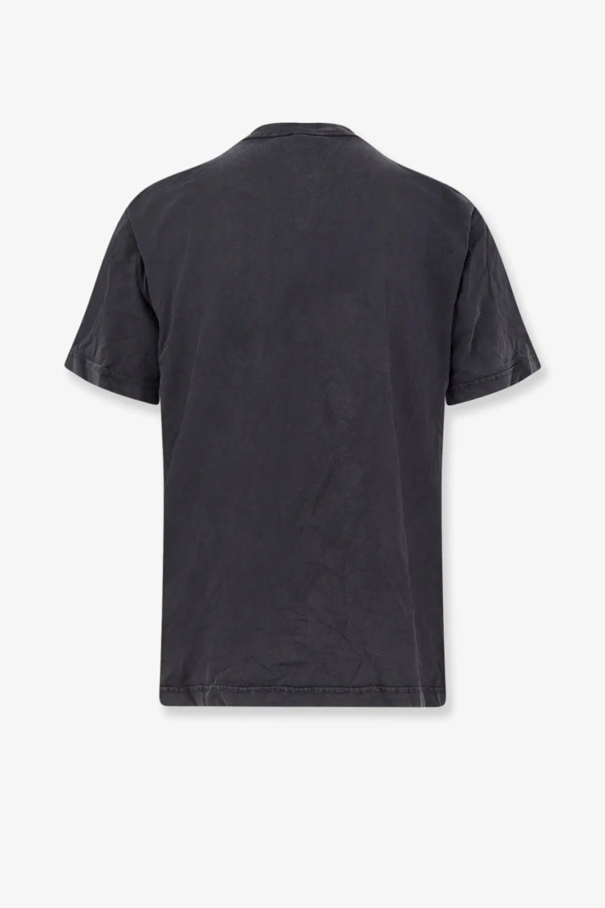 Balenciaga men’s black standard cotton t shirt with a relaxed fit and subtle faded texture