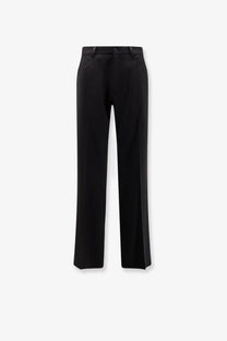 Balenciaga men’s black straight fit cotton trousers with a sleek tailored fit and subtle creases