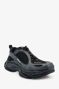 Balenciaga men’s triple s2 gradient mesh sneakers black with chunky layered sole and mesh detailing