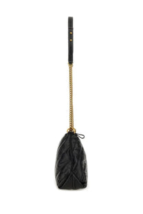 Balenciaga women’s crush zipped hobo bag black with quilted leather, gold-tone chain strap, and top handle