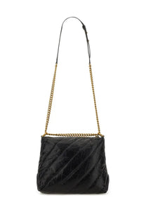 Balenciaga women’s crush zipped hobo bag black quilted leather crossbody with gold-tone chain strap