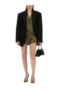 Balenciaga women’s neck dress gold black leather handbag with gold tone hardware and compact structured design