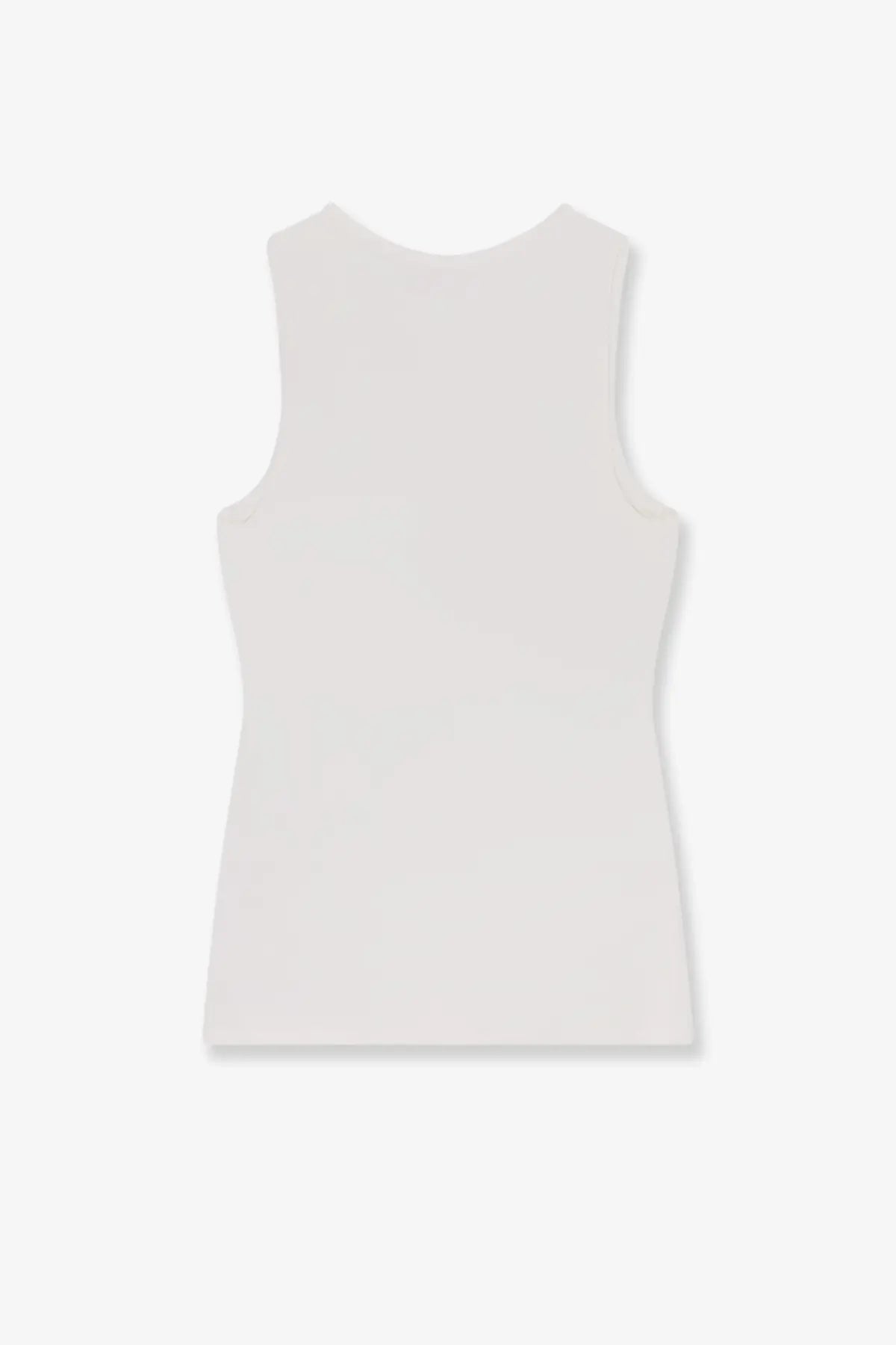 Balenciaga Women's Ribbed Viscose Blend Tank Top White