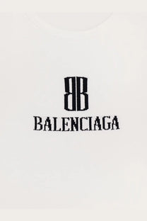 Balenciaga Women's Ribbed Viscose Blend Tank Top White