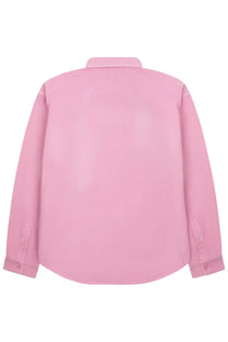 Balenciaga women’s soft pink long-sleeved button-down shirt with classic collar and neatly finished cuffs