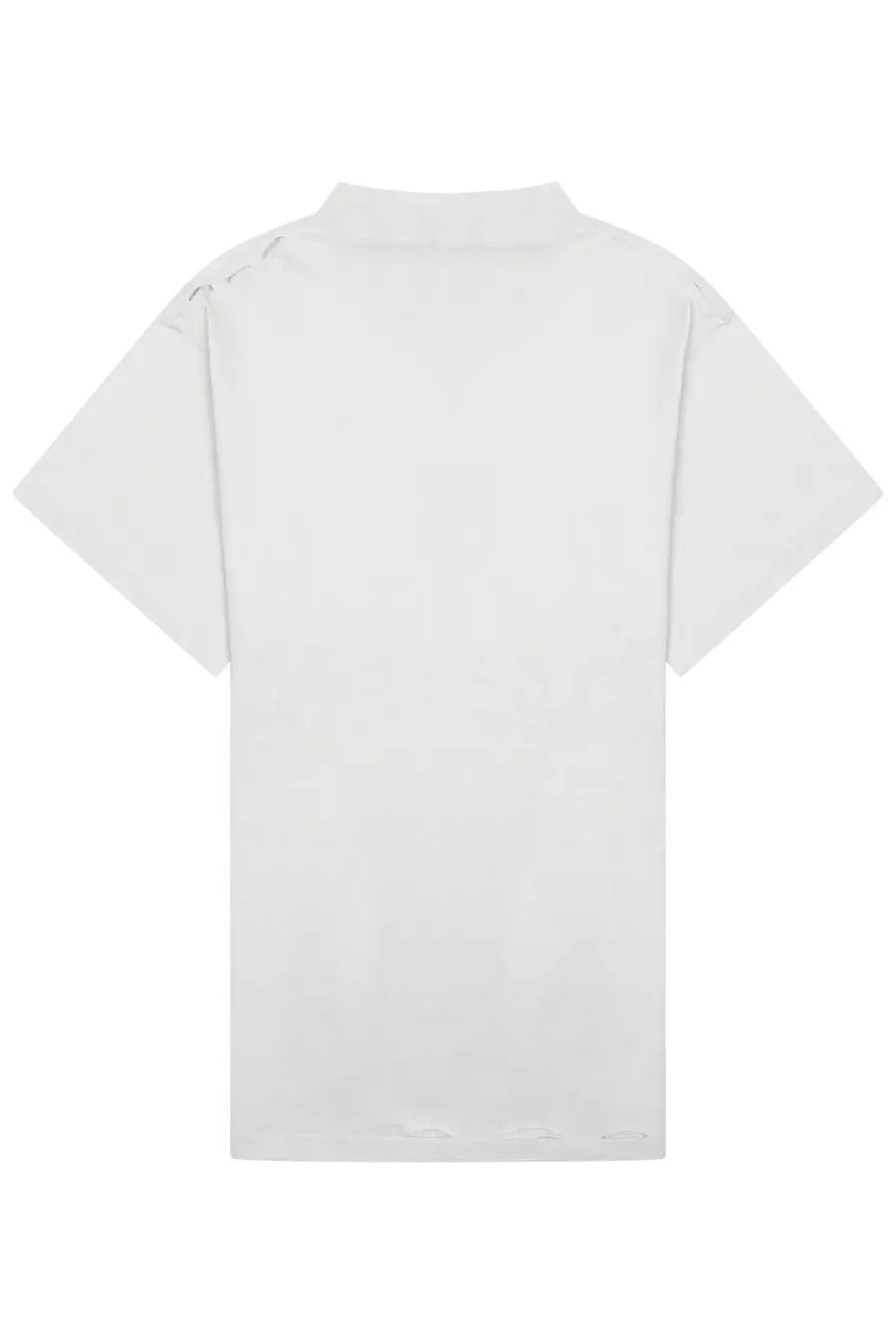 Balenciaga women’s white oversized t-shirt with short sleeves crew neck and subtle shoulder seam stitching