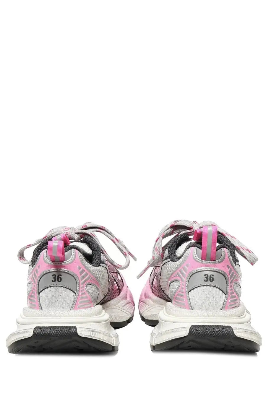 Balenciaga women’s sneaker 3xl gel clearsole multicolor with pink and gray upper and chunky white sole