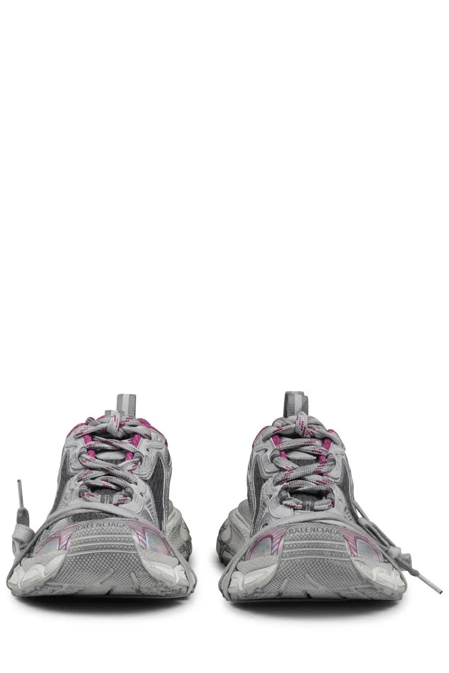 Balenciaga women’s sneaker 3XL multicolor in gray and pink with a chunky layered rubber sole design