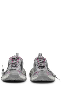 Balenciaga women’s sneaker 3XL multicolor in gray and pink with a chunky layered rubber sole design
