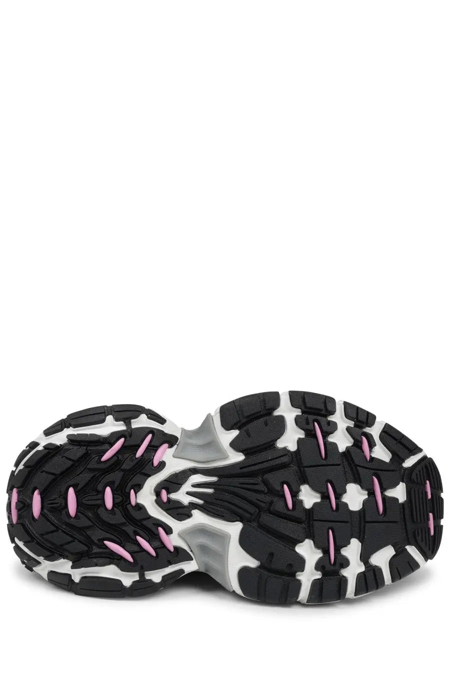 Balenciaga women’s sneaker 6xl multicolor showing black and white sole with pink accent details