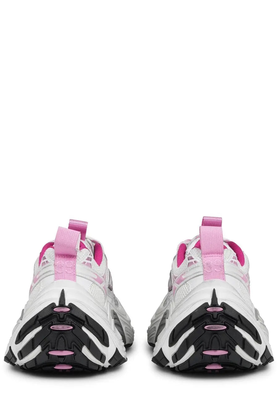 Balenciaga women’s sneaker 6xl multicolor with white and pink chunky upper and black rubber layered sole