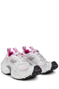 Balenciaga women’s sneaker 6XL multicolor white and pink chunky sneakers with mesh and synthetic overlays and bold side logo