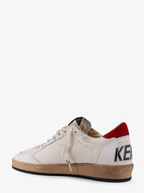 Golden Goose Men's Ball Star Distressed Leather Sneakers White, view 3