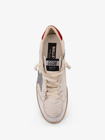 Golden Goose Men's Ball Star Distressed Leather Sneakers White, view 5